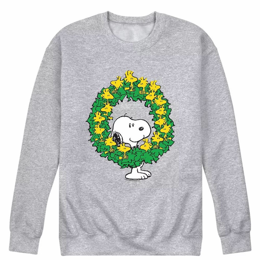 Tops * | Men'S Peanuts Wreath Fam Sweatshirt