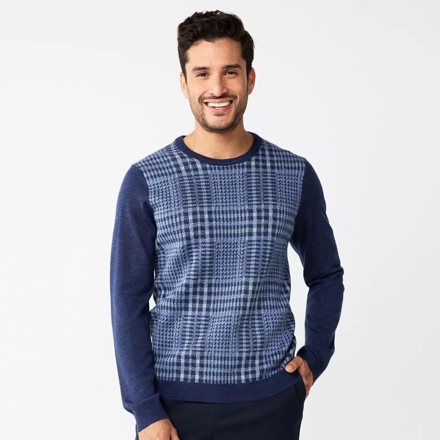 Tops * | Men'S Apt. 9 Merino Wool Blend Pattern Sweater