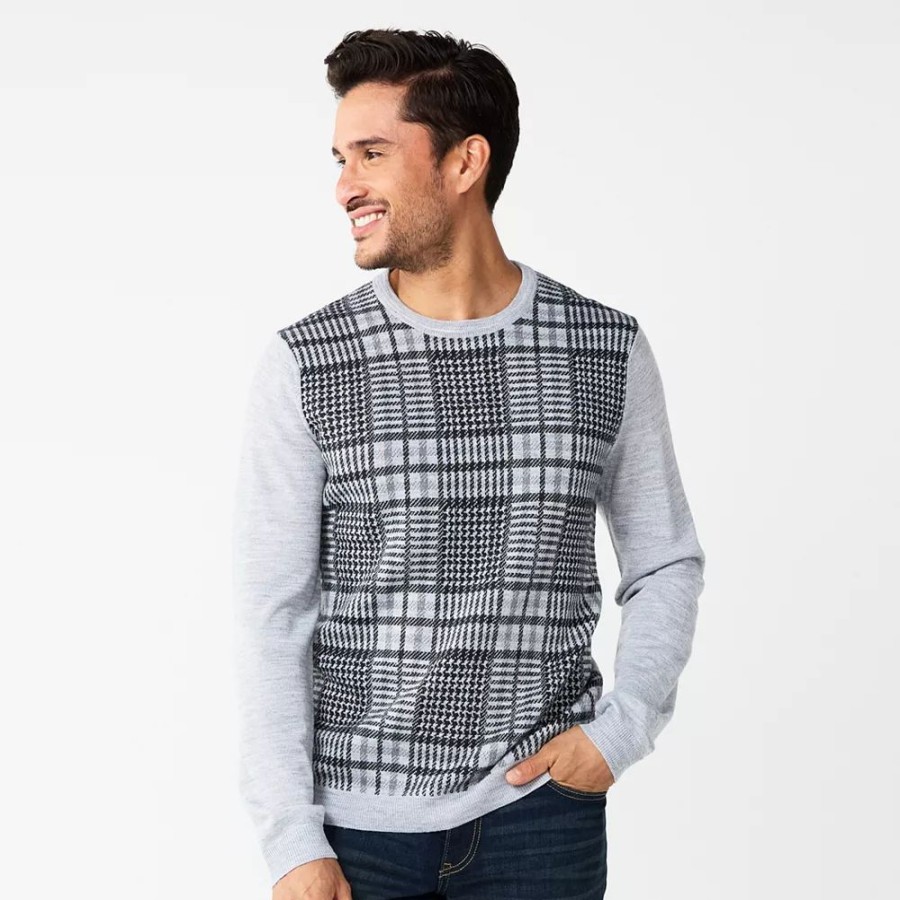 Tops * | Men'S Apt. 9 Merino Wool Blend Pattern Sweater