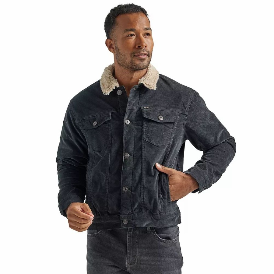 Outerwear * | Men'S Wrangler Sherpa-Lined Corduroy Jacket