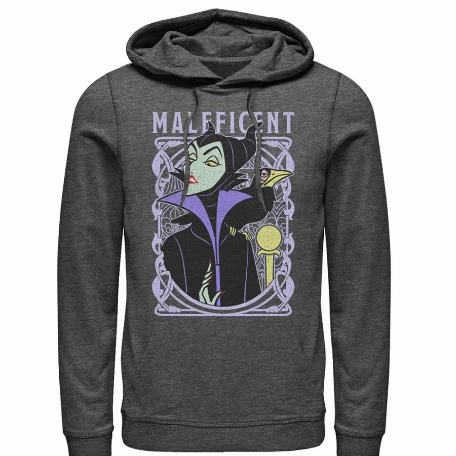 Tops * | Men'S Disney Sleeping Beauty Maleficent Old School Poster Hoodie