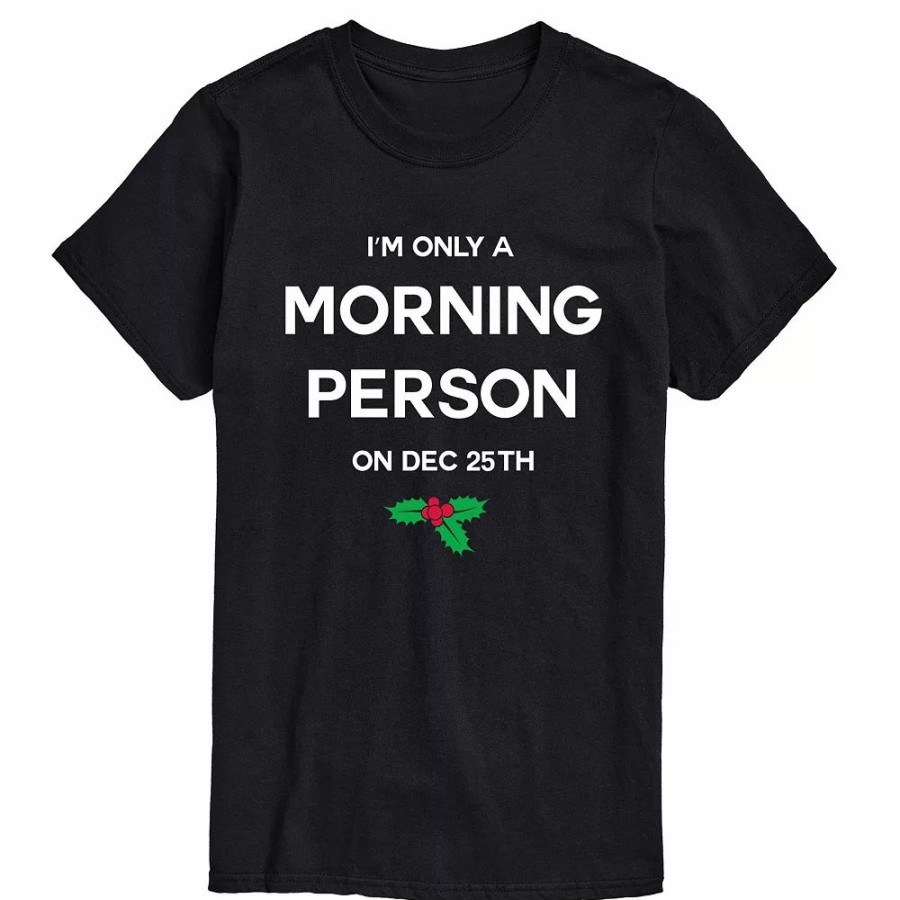 Tops * | Big & Tall Morning Person 25Th Tee