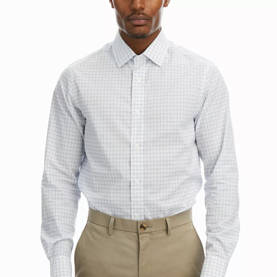 Tops * | Men'S Haggar Slim-Fit Premium Comfort Spread-Collar Dress Shirt