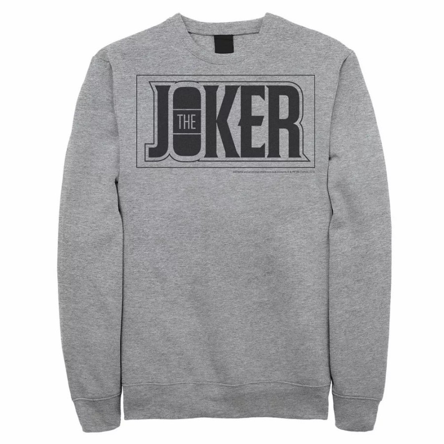 Tops * | Men'S Dc Comics The Joker Bold Text Poster Sweatshirt