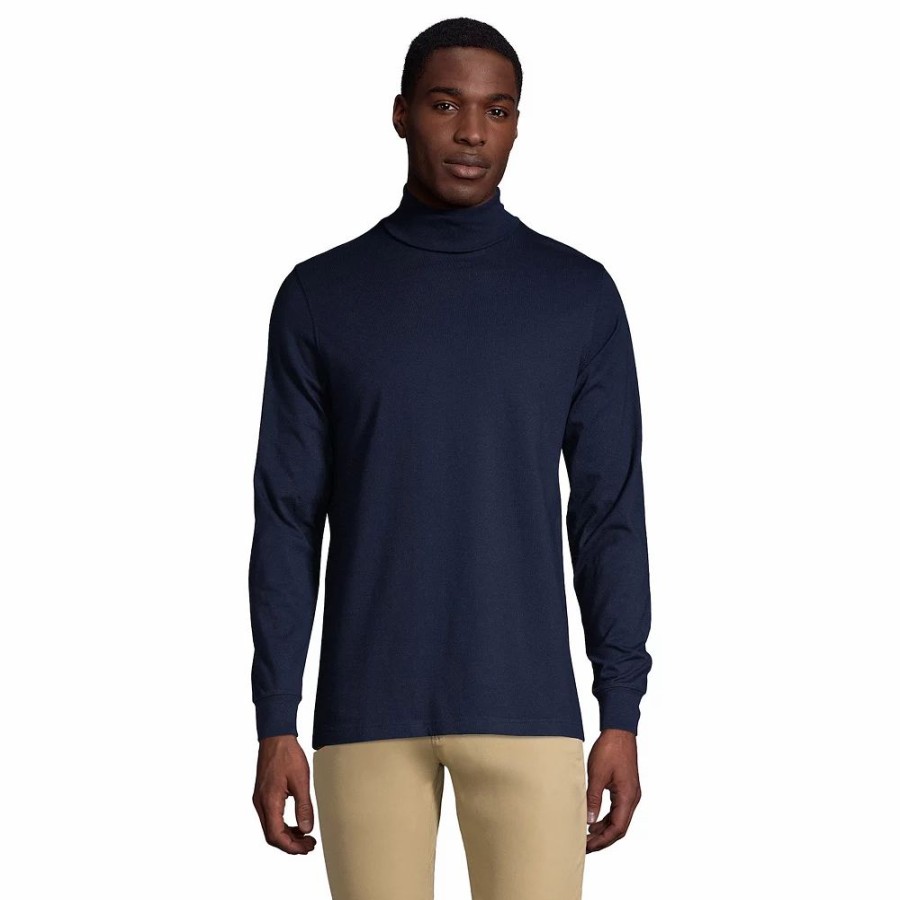 Tops * | Big & Tall Lands' End Super-T Classic-Fit Turtleneck