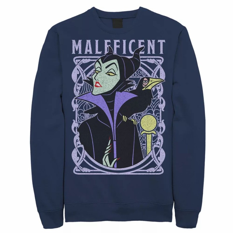 Tops * | Men'S Disney Sleeping Beauty Maleficent Old School Poster Sweatshirt