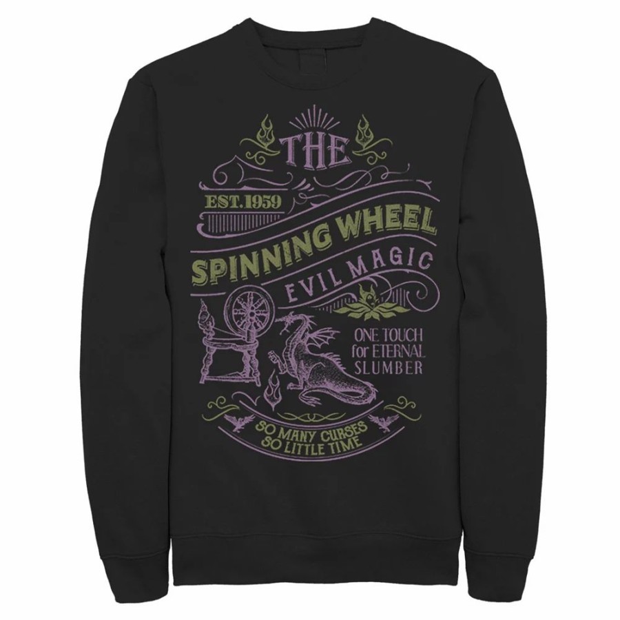 Tops * | Men'S Disney Sleeping Beauty The Spinning Wheel Poster Sweatshirt