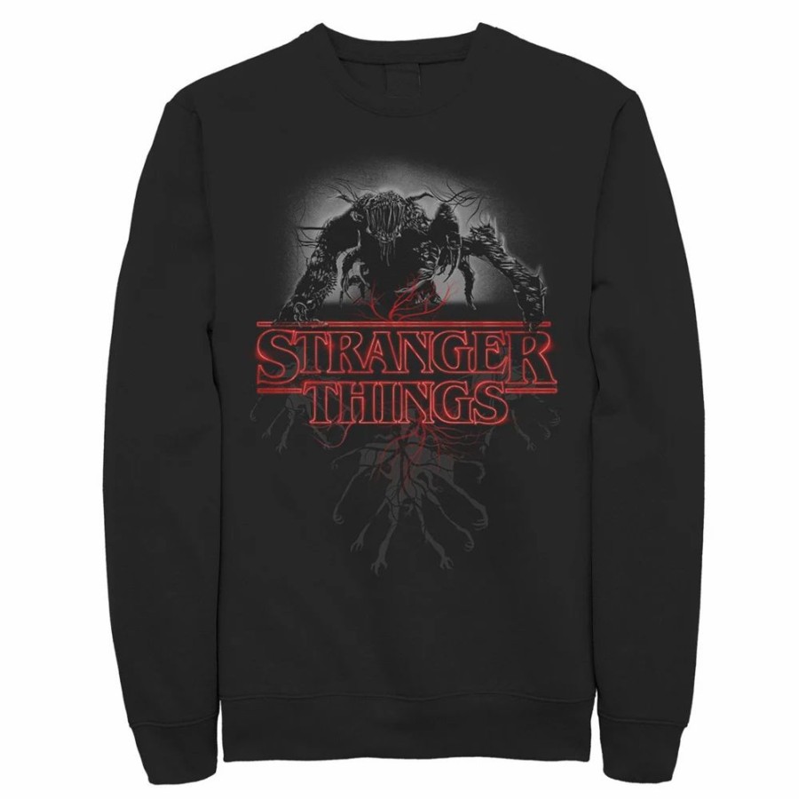 Tops * | Men'S Netflix Stranger Things Demogorgon Glow Logo Sweatshirt