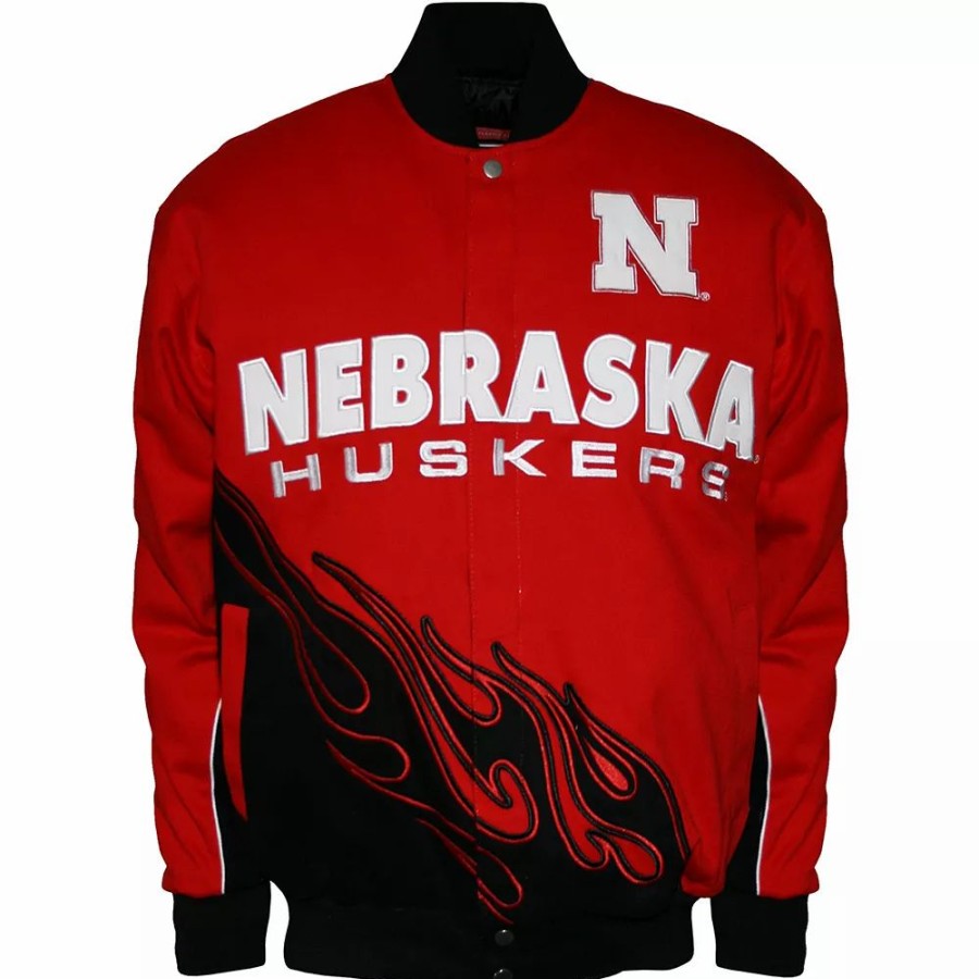 Outerwear * | Men'S Franchise Club Nebraska Cornhuskers Hot Route Twill Jacket