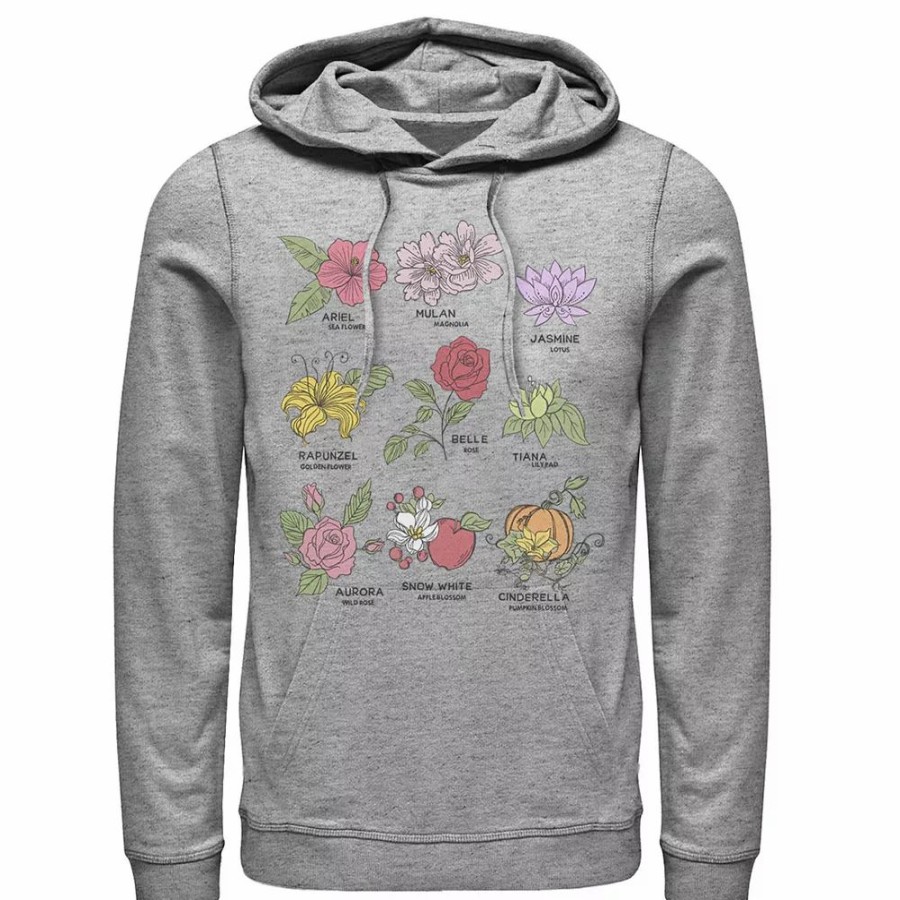 Tops * | Men'S Disney Princesses Types Of Flowers Hoodie