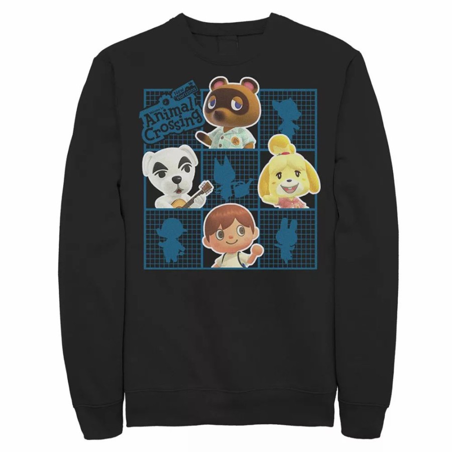 Tops * | Men'S Animal Crossing Group Shot Grid Sweatshirt