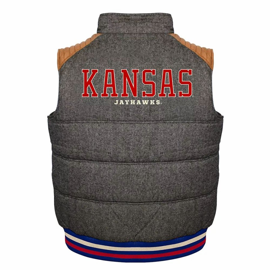 Outerwear * | Men'S Franchise Club Kansas Jayhawks Legacy Reversible Vest