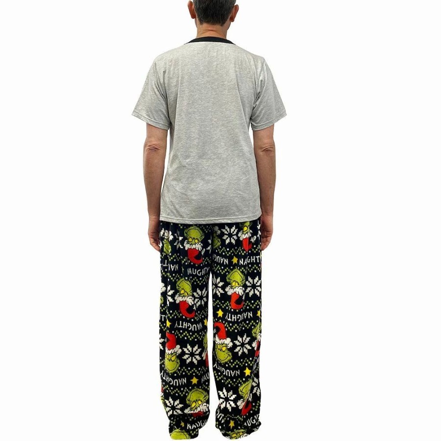 Sleepwear * | Men'S The Grinch Stink Stank Stunk Pajama & Socks Set