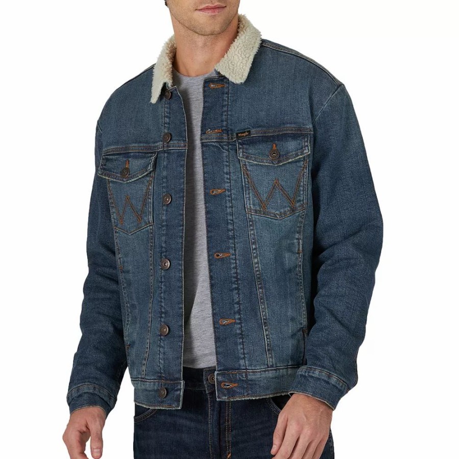 Outerwear * | Men'S Wrangler Sherpa-Lined Jacket