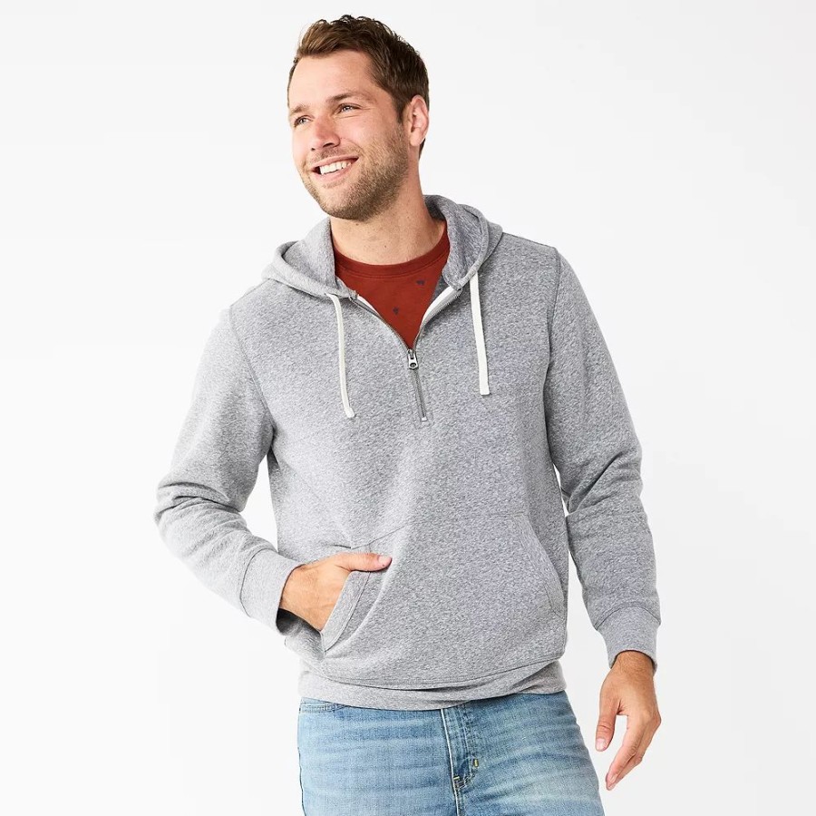 Tops * | Men'S Sonoma Goods For Life Quarter-Zip Hoodie