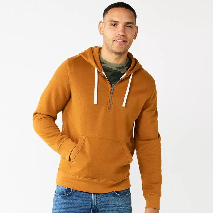 Tops * | Men'S Sonoma Goods For Life Quarter-Zip Hoodie