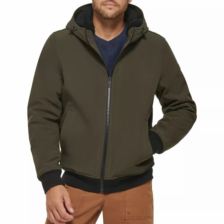 Outerwear * | Men'S Dockers Sherpa Lined Softshell Hoody