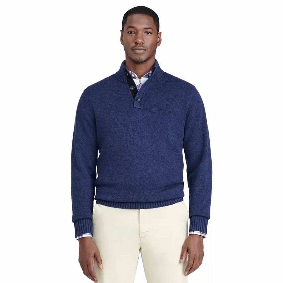 Tops * | Men'S Izod Mockneck Quarter-Zip Sweater