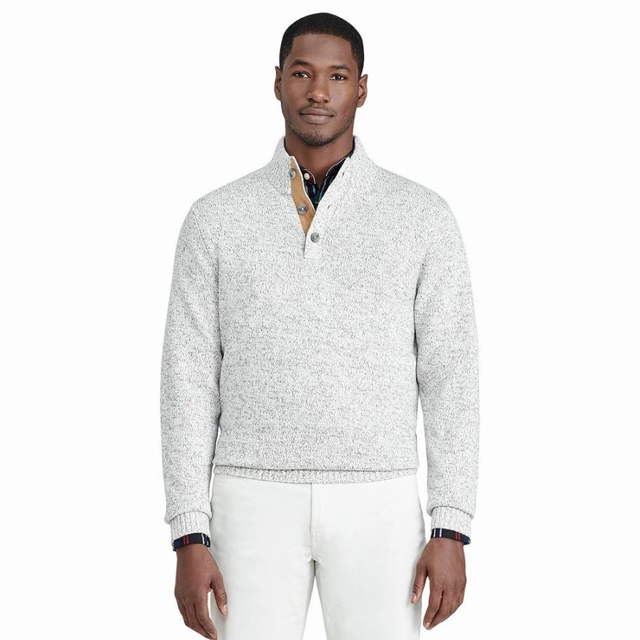 Tops * | Men'S Izod Mockneck Quarter-Zip Sweater