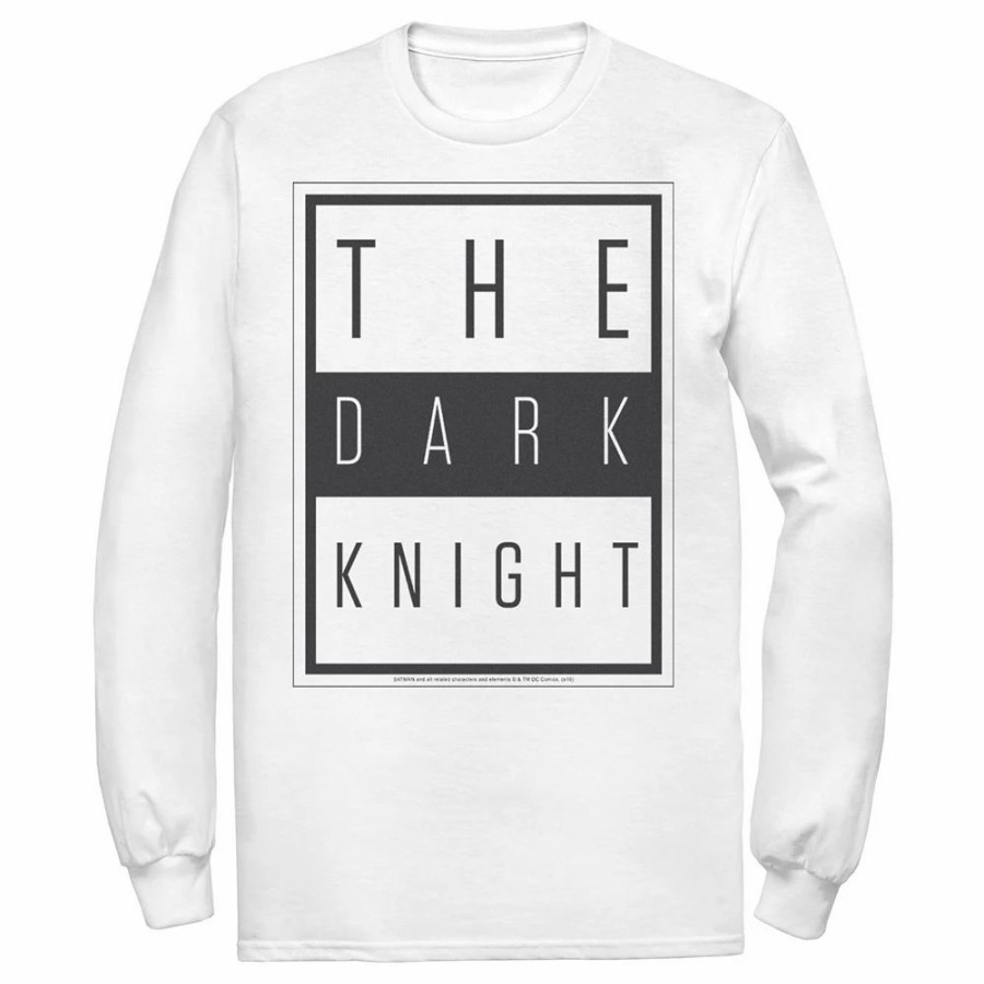 Tops * | Men'S Dc Comics Batman The Dark Knight Block Poster Tee