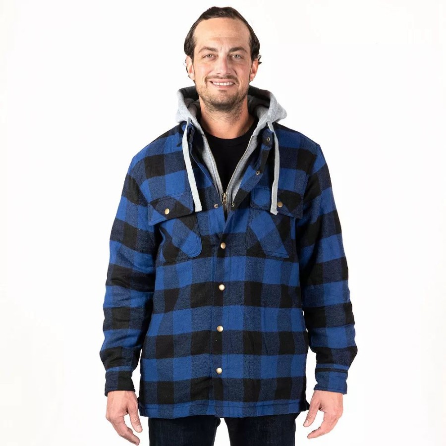 Tops * | Men'S Sonoma Goods For Life Flannel Hooded Shirt Jacket