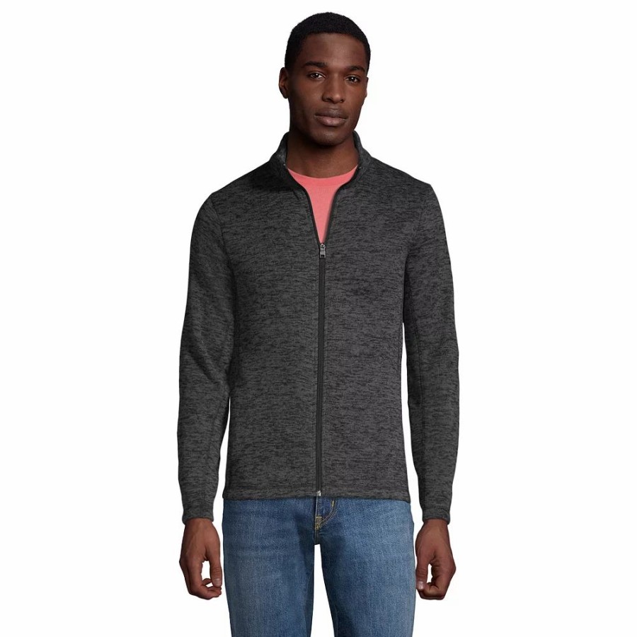 Tops * | Men'S Lands' End Sweater Fleece Jacket