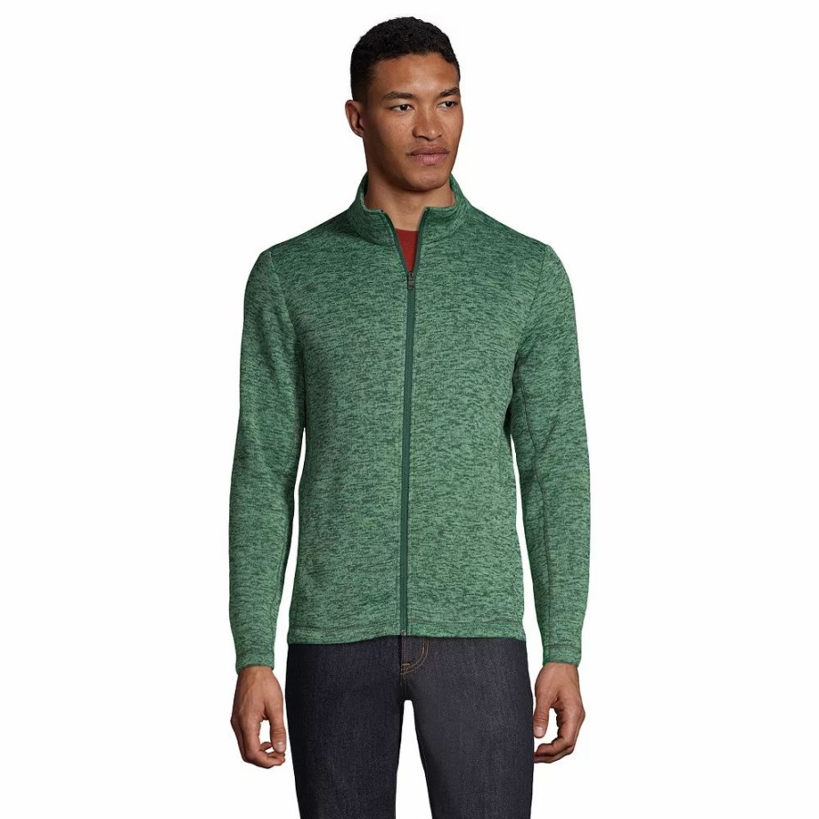 Tops * | Men'S Lands' End Sweater Fleece Jacket