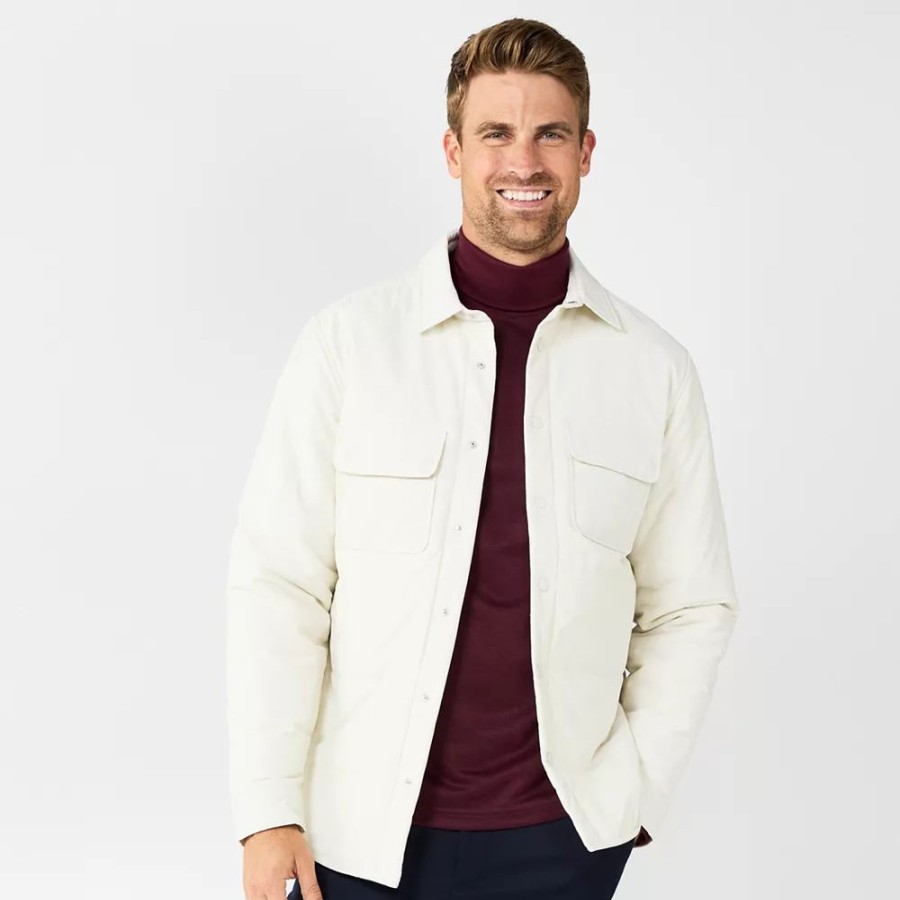 Tops * | Men'S Apt. 9 Quilted Puffer Shirt Jacket