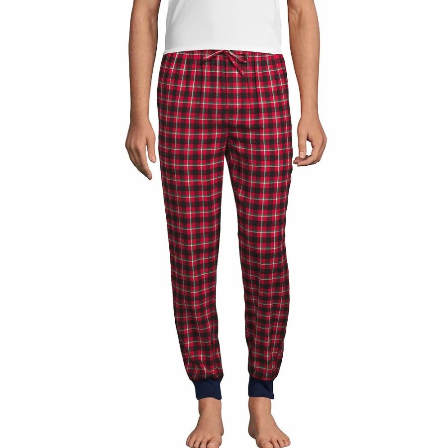 Sleepwear * | Men'S Lands' End Flannel Jogger Pajama Pants