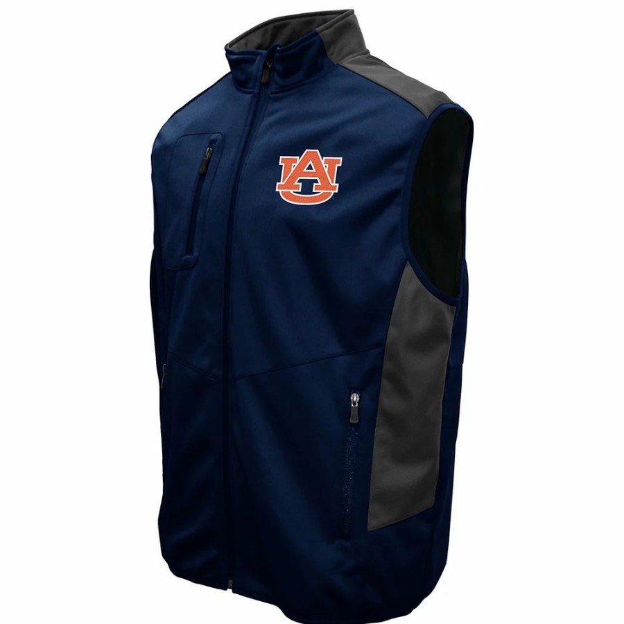 Outerwear * | Men'S Franchise Club Auburn Tigers Peak Softshell Vest