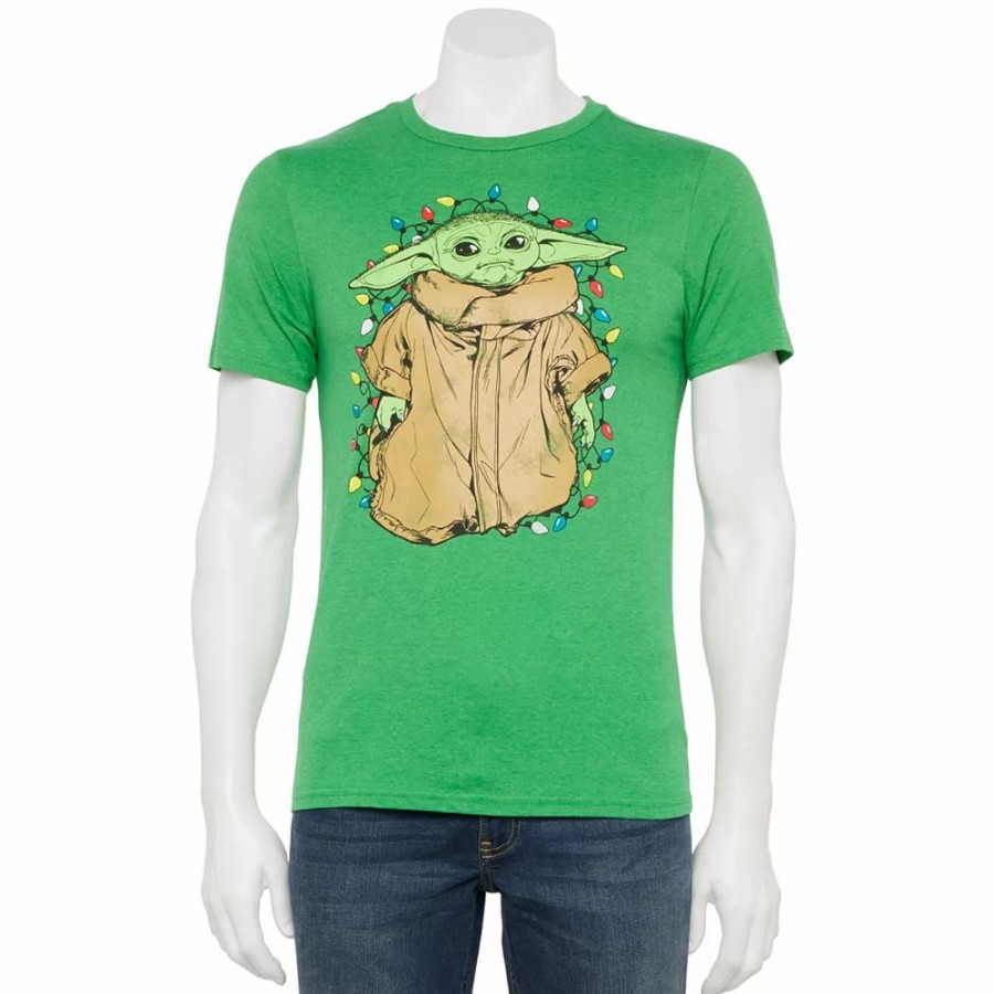 Tops * | Men'S Star Wars Grogu Holiday Tee