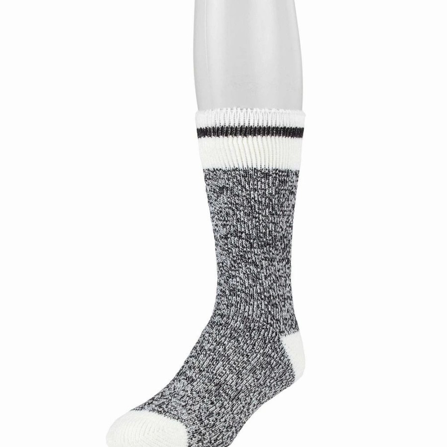 Socks & Hosiery * | Men'S Heat Holders Thermal Block Twist Crew Socks