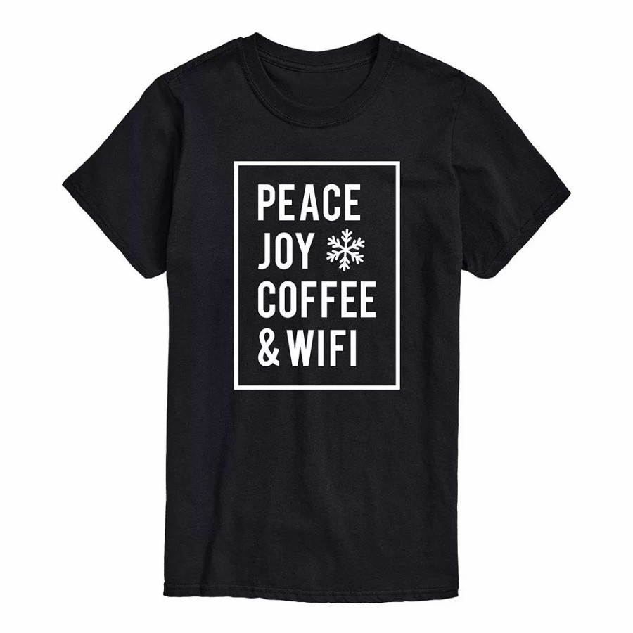 Tops * | Men'S Peace Joy Coffee Wifi Tee