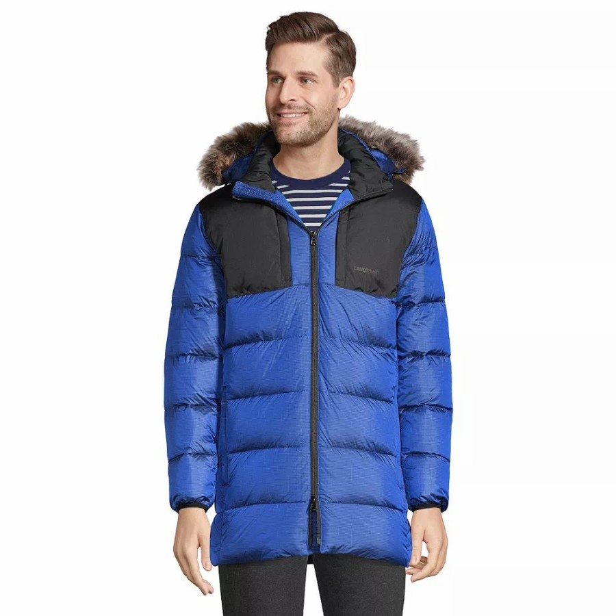 Outerwear * | Big & Tall Lands' End Down Wide Channel Parka