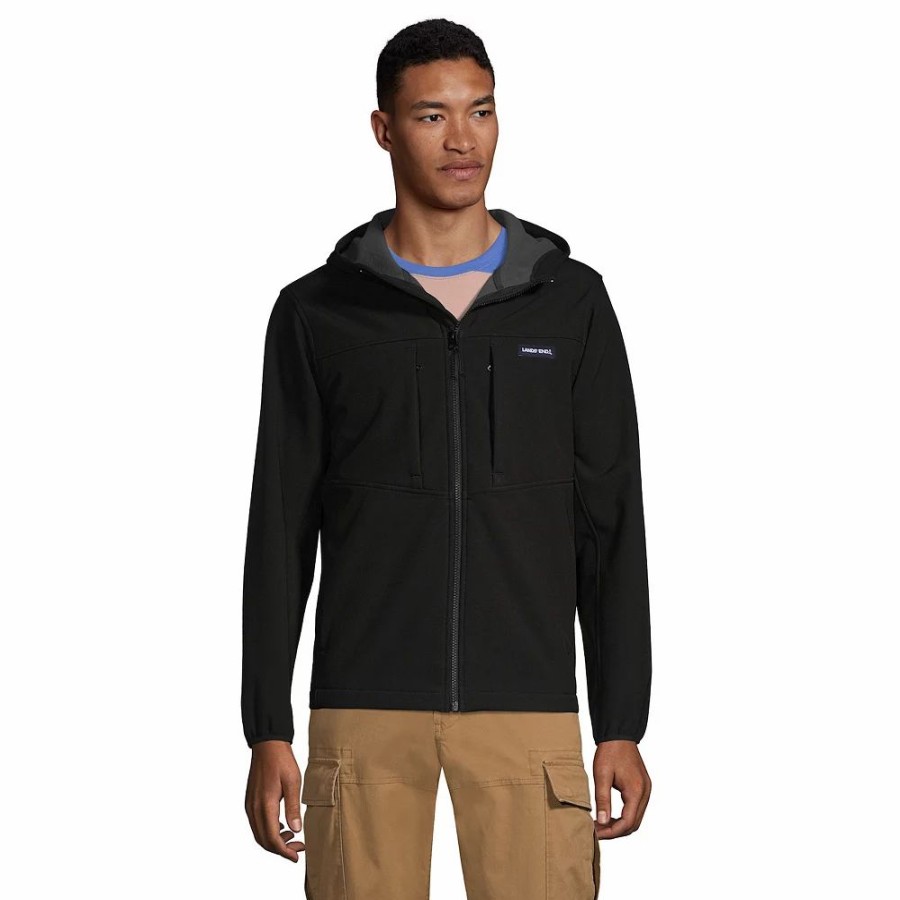 Outerwear * | Big & Tall Lands' End Hooded Softshell Jacket