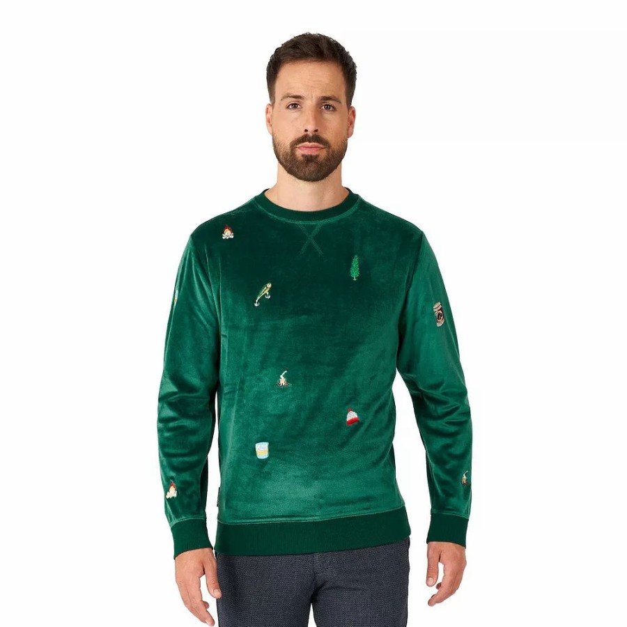 Tops * | Men'S Deluxe Sweater Christmas Icons