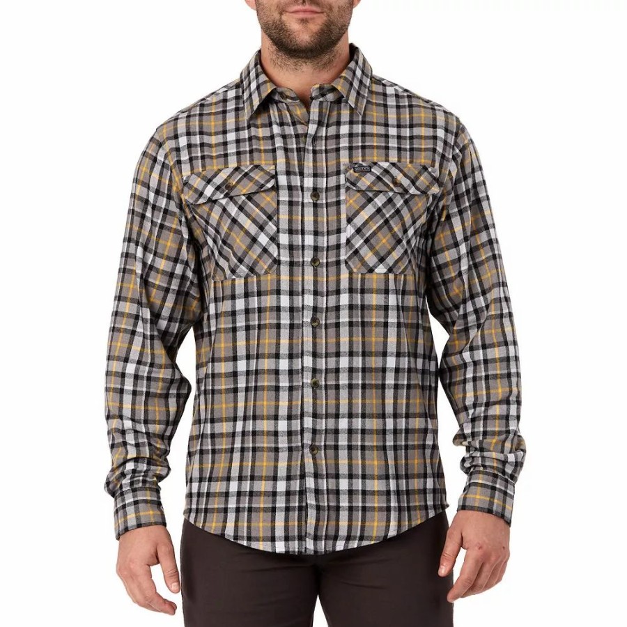 Tops * | Men'S Smith'S Workwear Regular-Fit Plaid Two-Pocket Flannel Button-Down Shirt