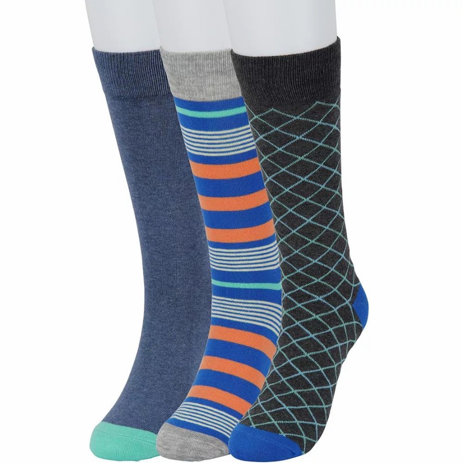 Socks & Hosiery * | Men'S Sonoma Goods For Life 3-Pack Patterned Dress Socks