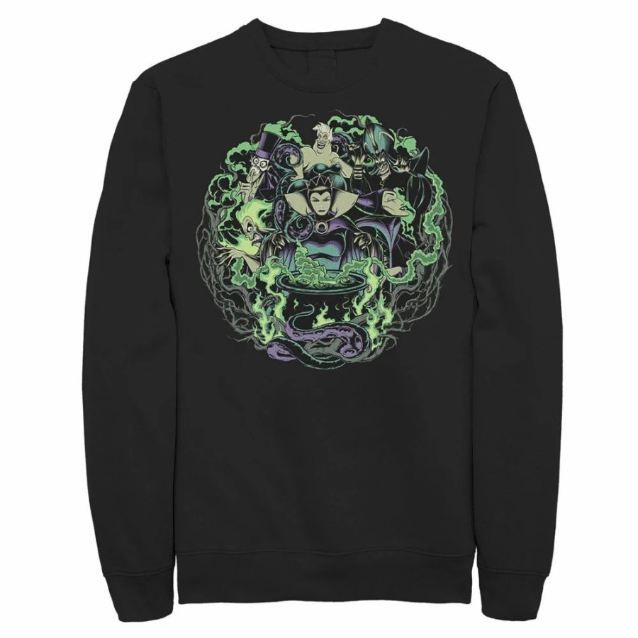 Tops * | Men'S Disney Villians Group Shot Witches Cauldron Smoke Sweatshirt