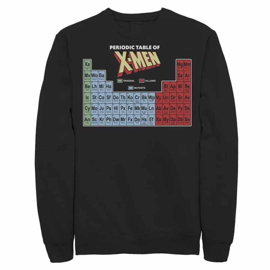 Tops * | Men'S Marvel Periodic Table Of X-Men Elements Colorful Sweatshirt