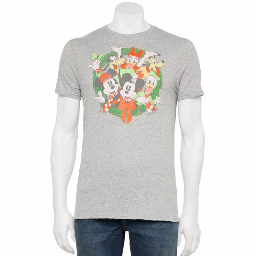 Tops * | Men'S Disney Mickey And Friends Holiday Tee