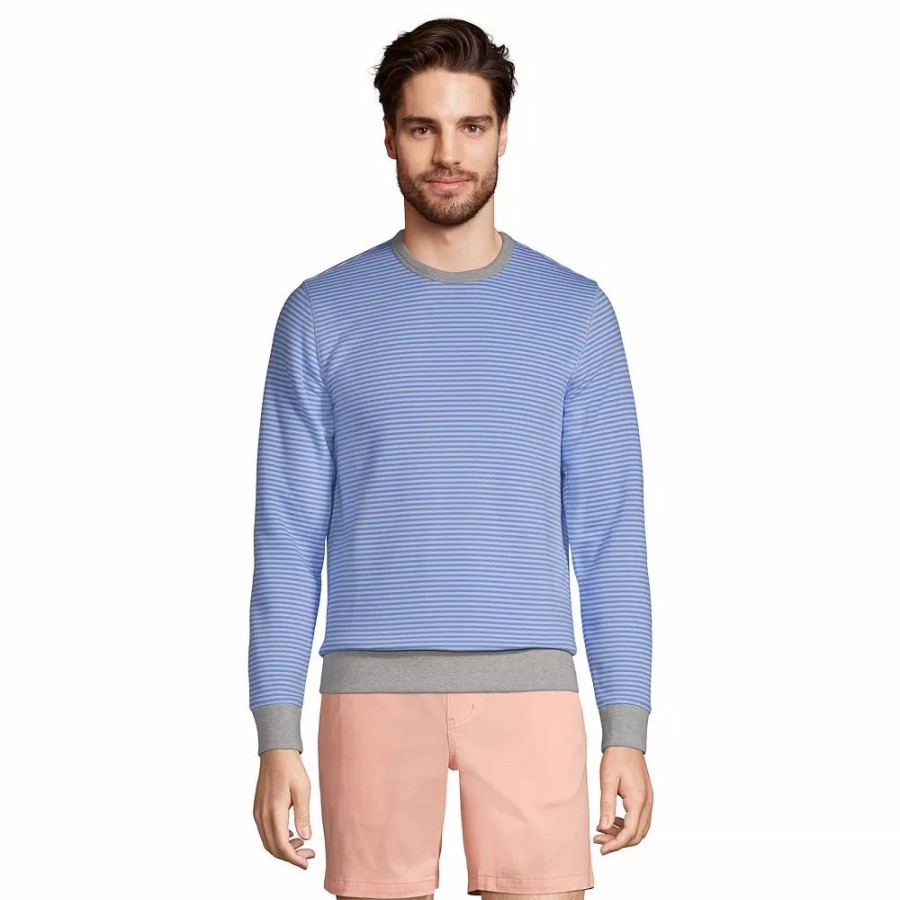 Tops * | Big & Tall Lands' End Serious Sweats Crewneck Sweatshirt