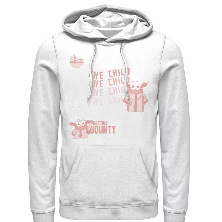 Tops * | Men'S Star Wars: The Mandalorian The Child Precious Bounty Text Hoodie