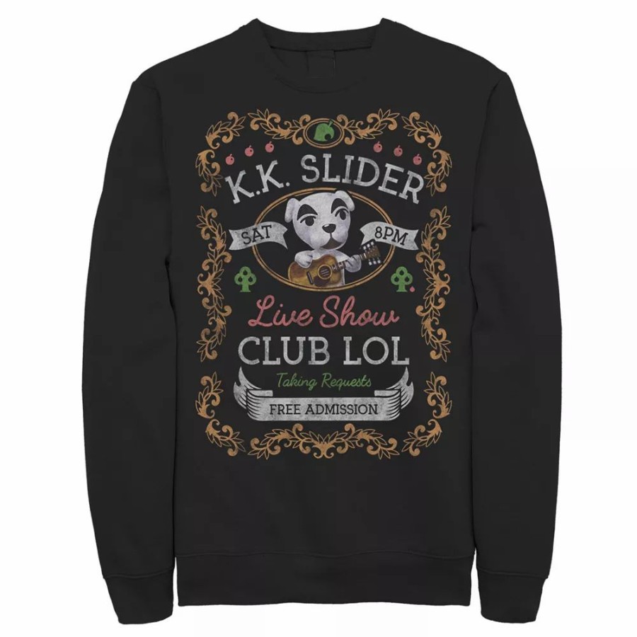 Tops * | Men'S Nintendo Animal Crossing Kk Slider Live Show Poster Sweatshirt