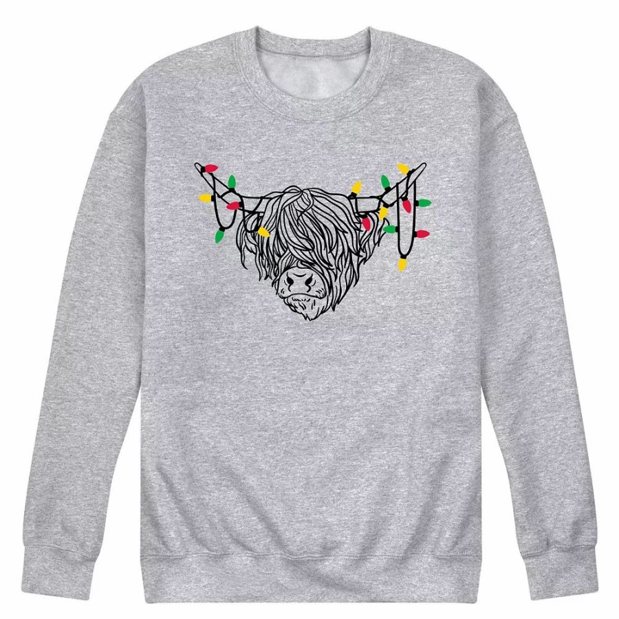 Tops * | Men'S Christmas Highland Cow Sweatshirt