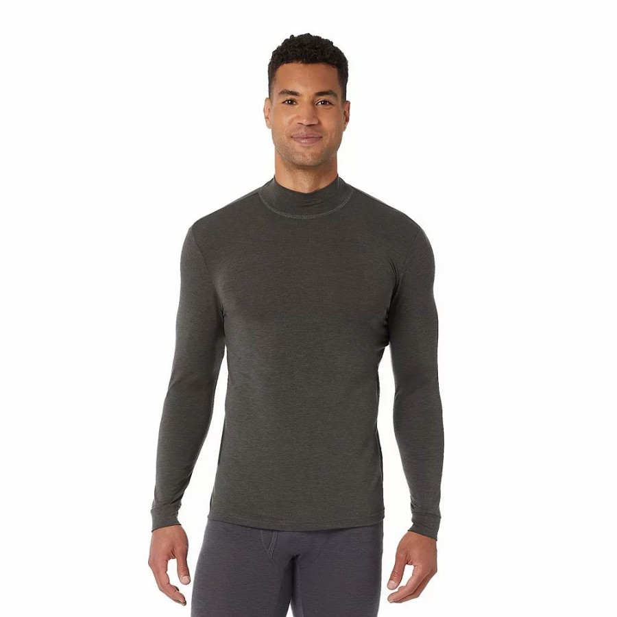 Tops * | Men'S Heatkeep Lightweight Basic Mockneck Tee