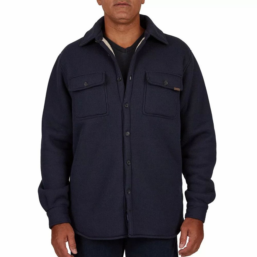 Outerwear * | Men'S Smith'S Workwear Sherpa-Lined Heather Thermal Shirt Jacket