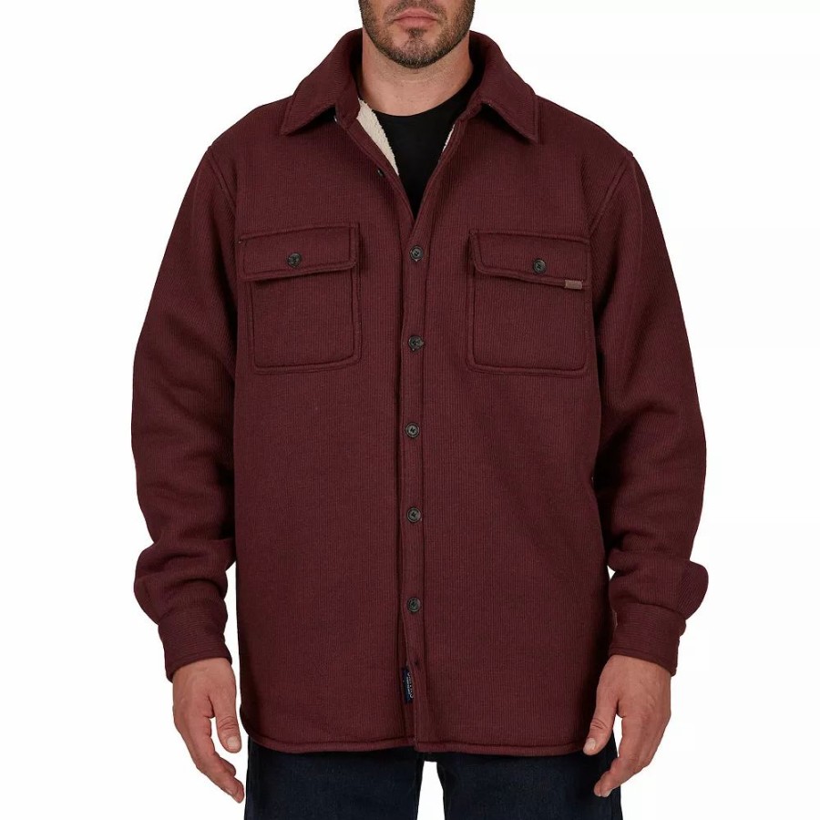 Outerwear * | Men'S Smith'S Workwear Sherpa-Lined Heather Thermal Shirt Jacket