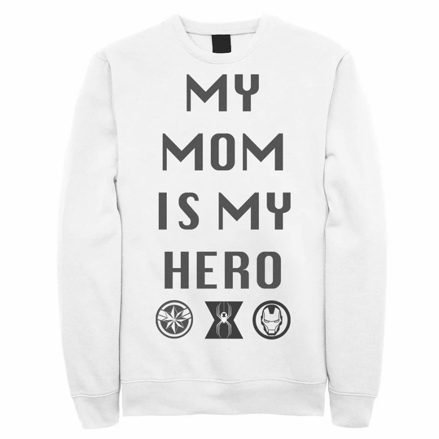 Tops * | Men'S Marvel Mom Is My Hero Logo Sweatshirt