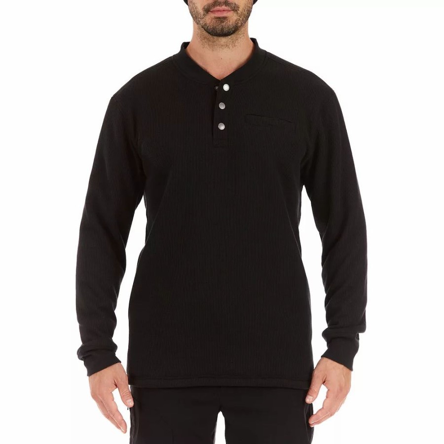 Tops * | Men'S Smith'S Workwear Regular-Fit Sherpa Bonded Thermal Henley Pullover